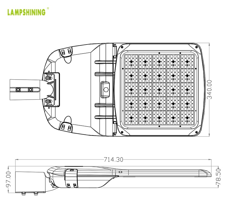 Pluto LED Street Light 300W - 49500lm Waterproof City Street Light