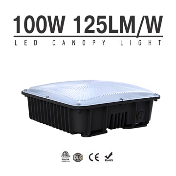 100W LED Canopy Light - Energy Saving outdoor IP65 Waterproof Aluminum Ceiling Light 