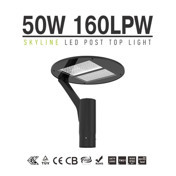 50W 8000lm Urban LED Pole Area Light Fixtures 