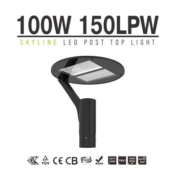 100W 15000lm LED Pole Top Light - Post Top Garden Lighting