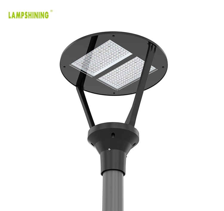 100W LED Outdoor Post Light, 15000lm Public Garden Park Lantern Lamp