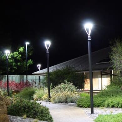 skyscraper led post top light Application