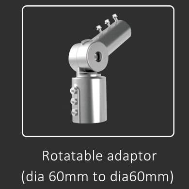 Rotatable adaptor(dia 60mm to dia60mm) (dia 60mm to dia76mm)