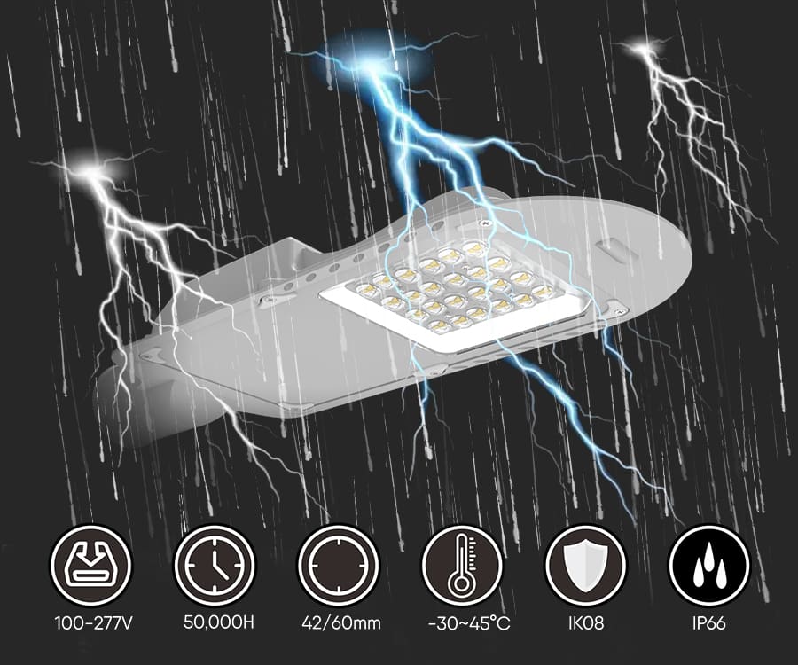 IP66 Waterproof & Lightning Protection 