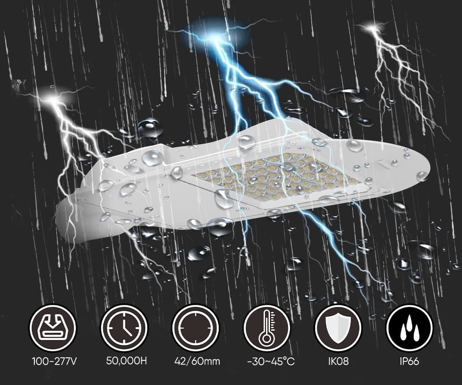 IP66 Waterproof & Lightning Protection 