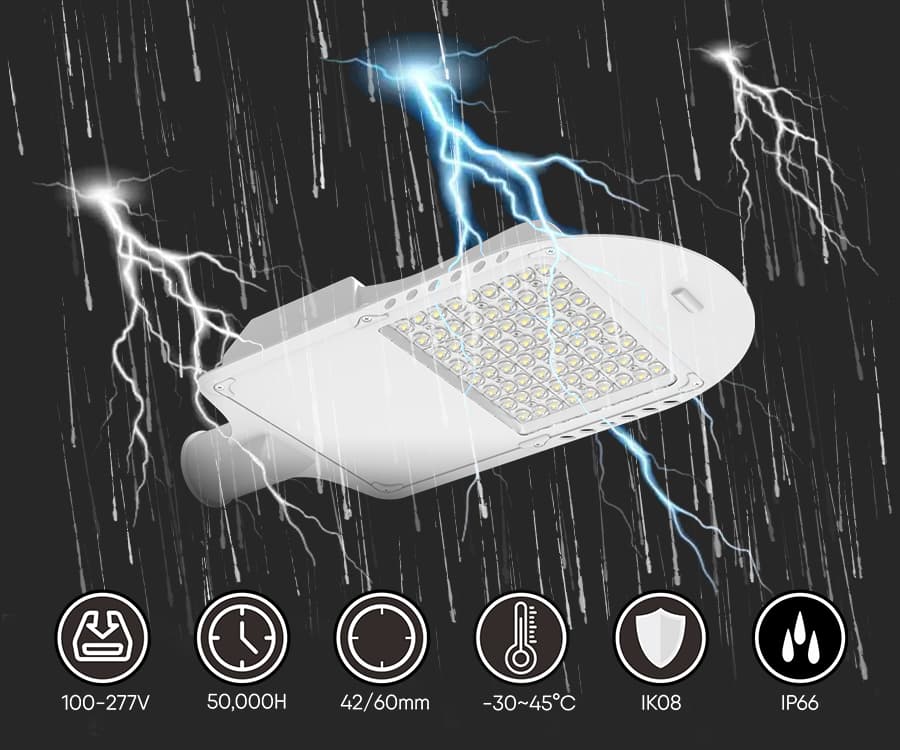 IP66 Waterproof & Lightning Protection 