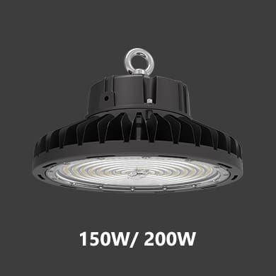 Slim fin ufo led high bay light