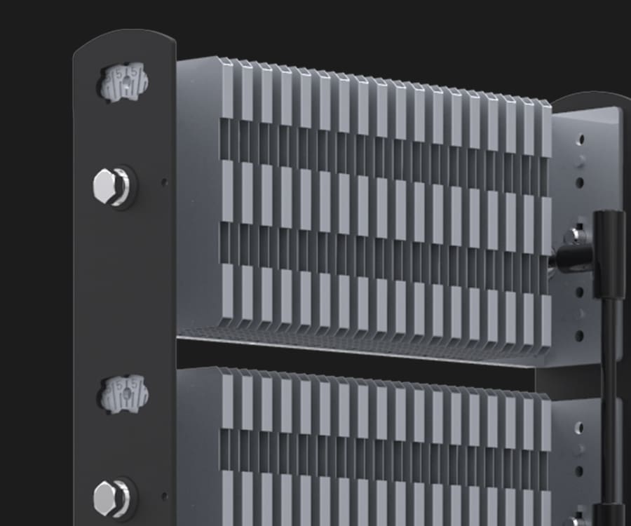 Fin heat dissipation design 