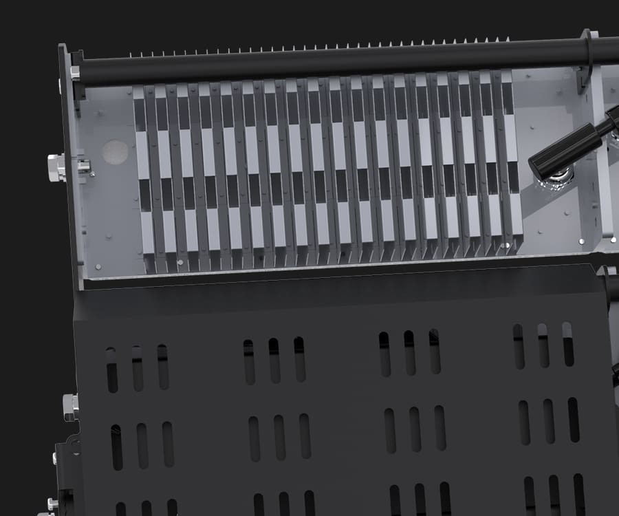 Fin heat dissipation design 