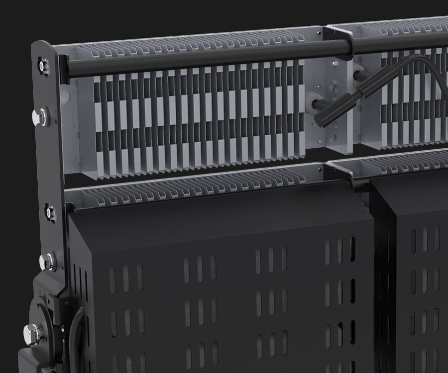 Fin heat dissipation design 