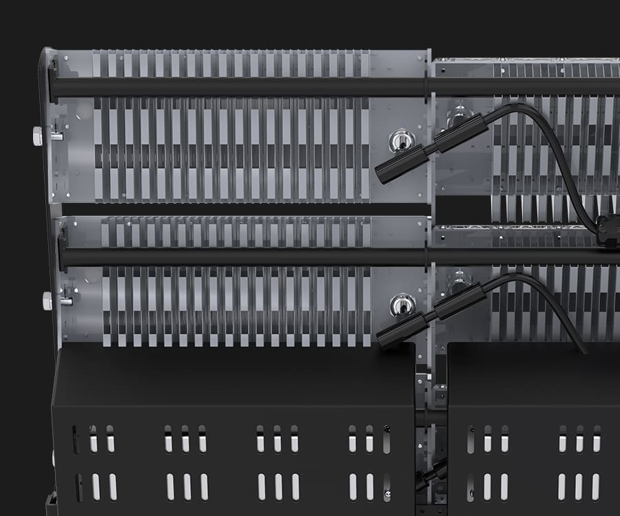 Fin heat dissipation design 