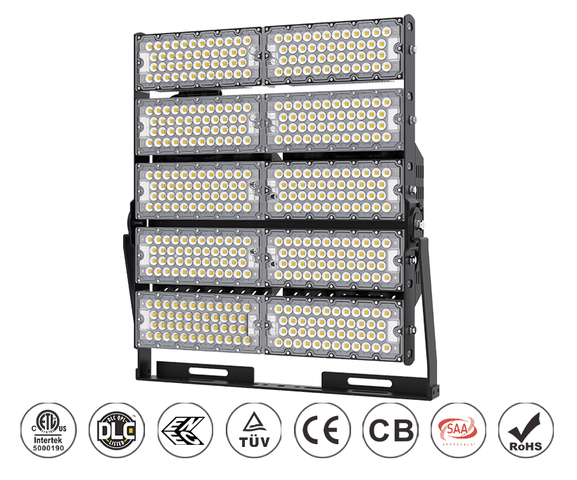 Slim LED High Mast Flood Light 1200W 