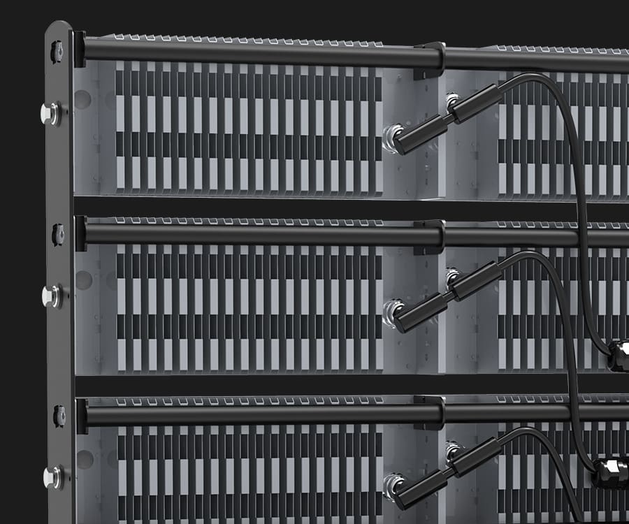 Fin heat dissipation design 