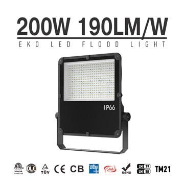 EKO 200W LED Flood Light Fixture - Super Bright 34,000 Lumens - 500W MH Equivalent