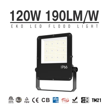 LED Flood Light 120W 22800lm 3000-6000K - Outdoor IP66 Floodlight