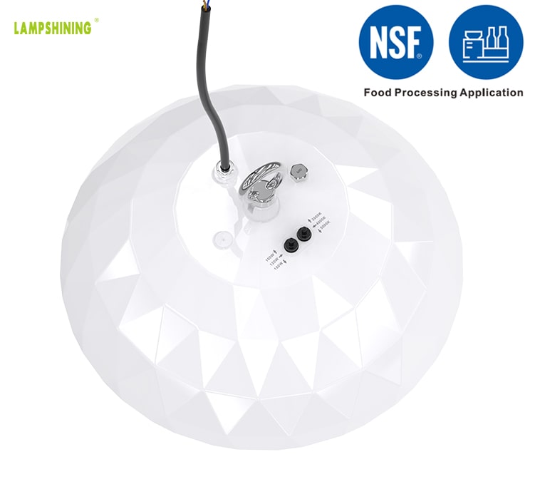 Steam Cleanable Dip Switch NSF Food High Bay LED Light - LED Clean Room High Bay, Professional Food Grade Light