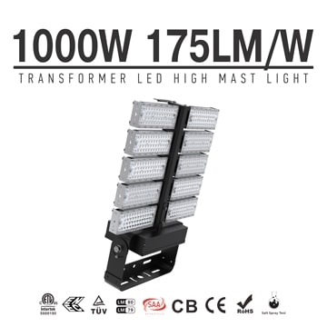 1000w LED Flood Light, Lightweight Stadium LED High Mast floodlights, Rotatable Module Stadium Lights, Flood Lighting