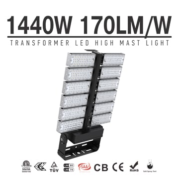 LED Large Stadium Lights - LED Sports high mast Lighting 1440W-223200 Lumen