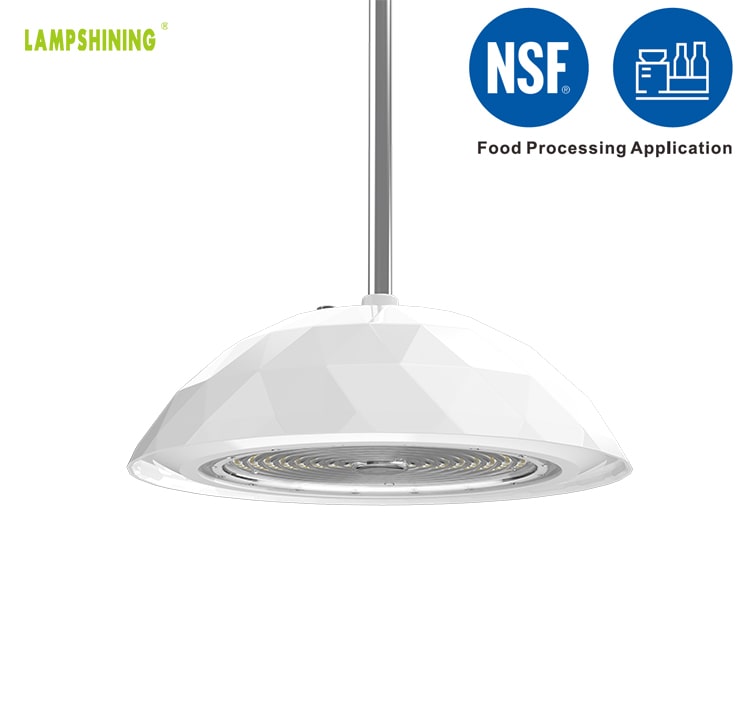 Food Grade LED NSF High Bay Light, 100W 150W 200W IP69K Crown Series LED Lighting Fixtures
