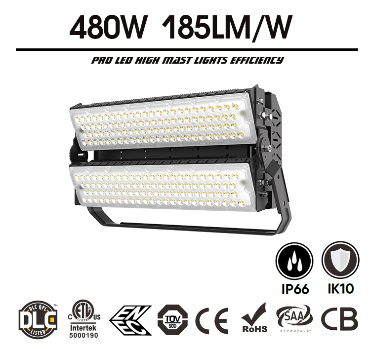 480W LED Flood Light - 100-277V - 81,600 Lumens Outdoor LED Floodlight