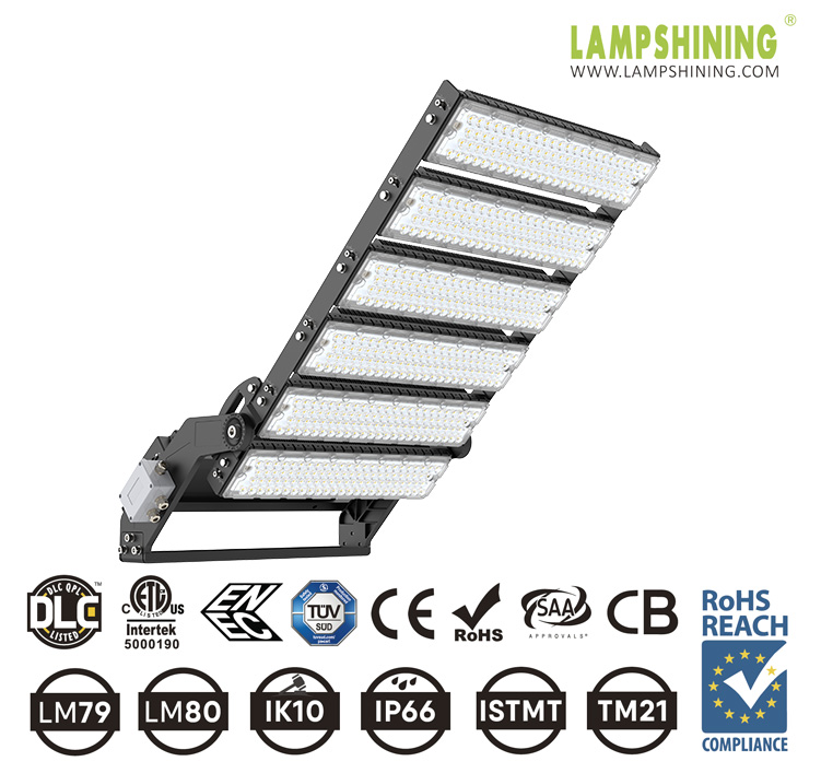 1440W ProX LED High Mast Lights LED Stadium Flood Lights LED Sports Lighting,Low glare sports lighting for outdoor courts and fields