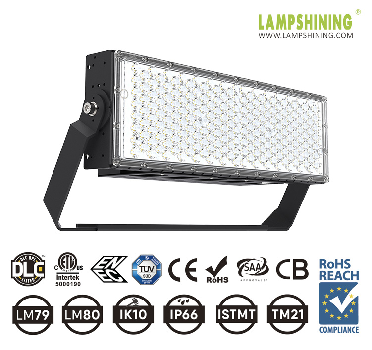 400W 500W 600W Max LED High Mast Light LED Flood Lighs Sports Lighting 175Lm/w,Comes with DMX and Dali function