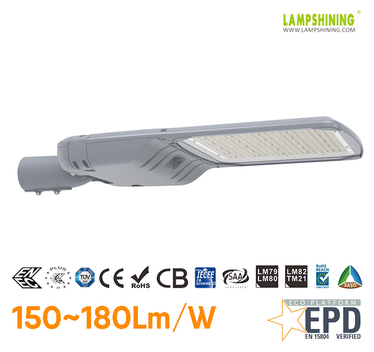 300W LED Street Light, Area Light, 165Lm/W, 49500LM, IP66 Waterproof