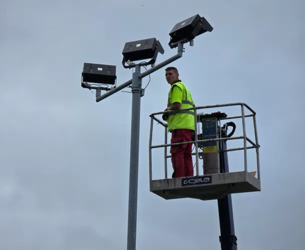 Ultra LED high mast lights 600W Football field lighting case in Czechia
