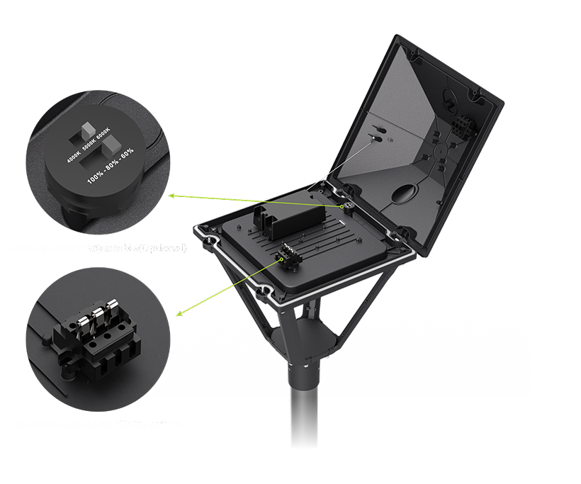 Wattage and CCT Selection & knife switch 