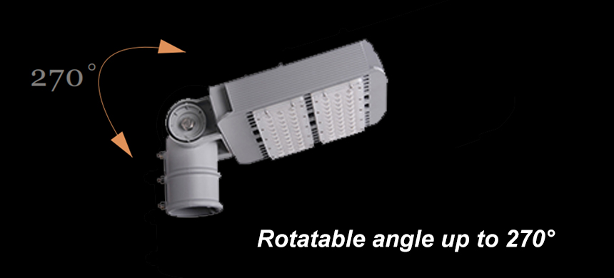 Rotatable 100W LED Street Lights advantage