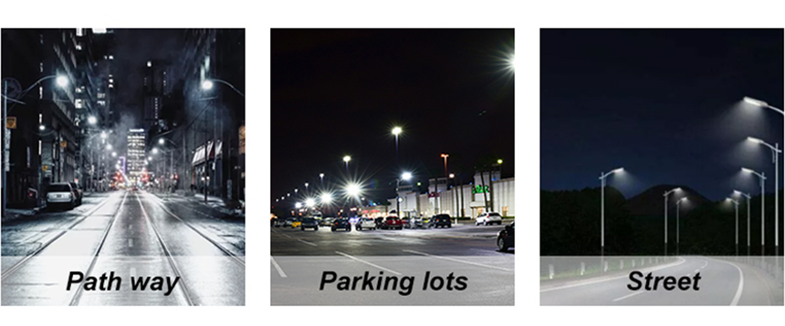 Rotatable 100W LED Street Lights application