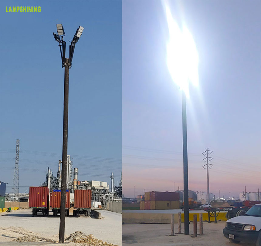 400w led floodlihgt high mast lighting application case