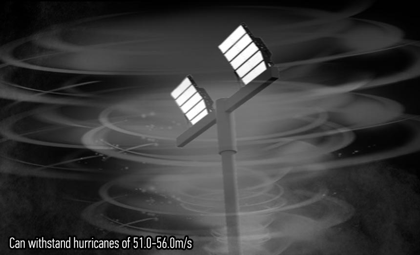400W Outdoor LED High Mast Flood Lights can withstand hurricanes