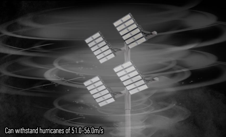 high power led airport high mast flood lighting can withstand hurricanes