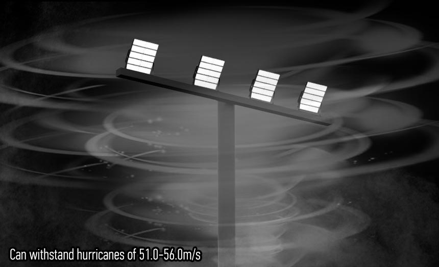 400w LED High Mast Lighting can withstand hurricanes
