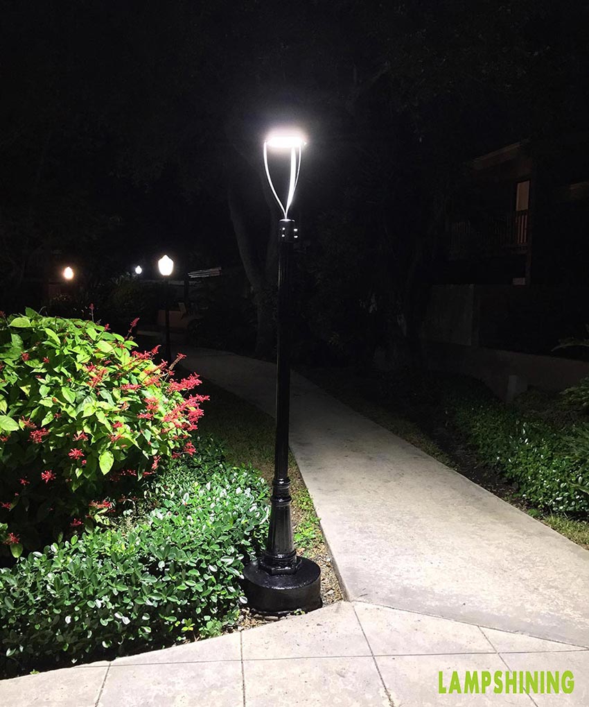LED post top garden landscape lights