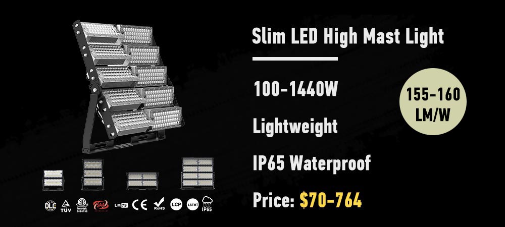 slim led high mast light