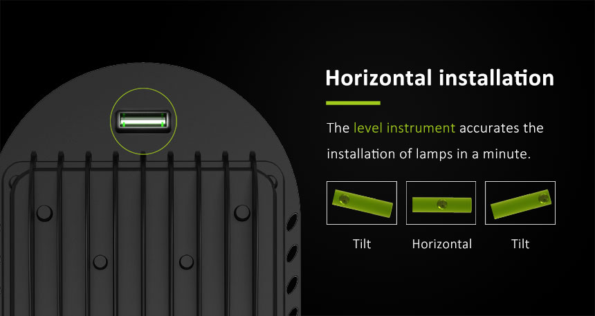 120w led street light with level instrument