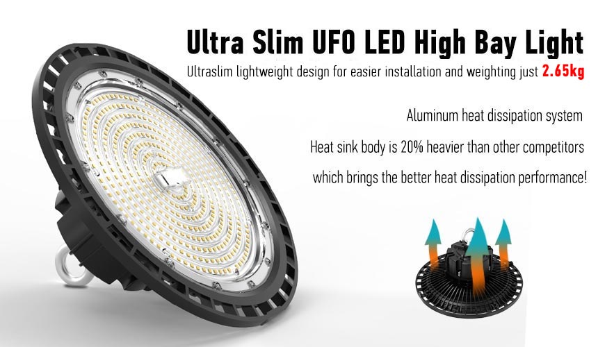 150 watt led high bay warehouse light ultra slim and lightweight design