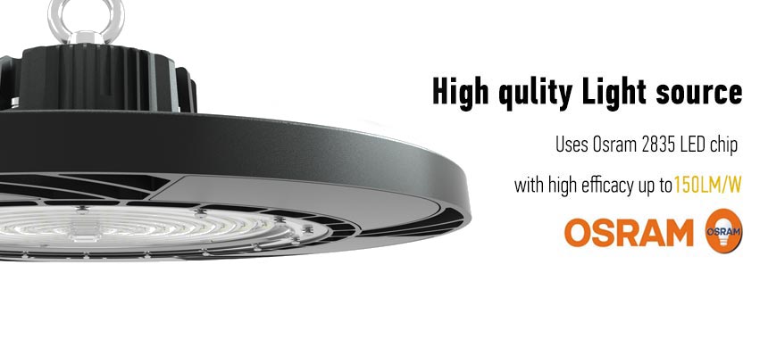 Flicker-free Slim UFO LED High Bay Light 240W uses high qulity osram 2835 led chip