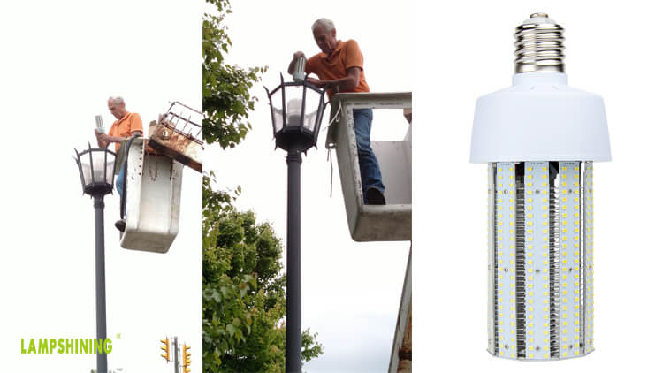 60W LED Corn Bulb for 19ft Street Post Top Bulb Retrofit