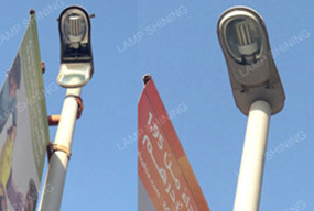 60W LED Corn Bulb Installed in Street Fixtures for Parking Lot