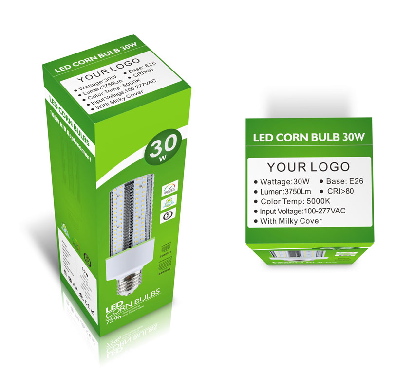 30W Dimmable LED Corn Bulbs 3,750Lm Equal 105W HID