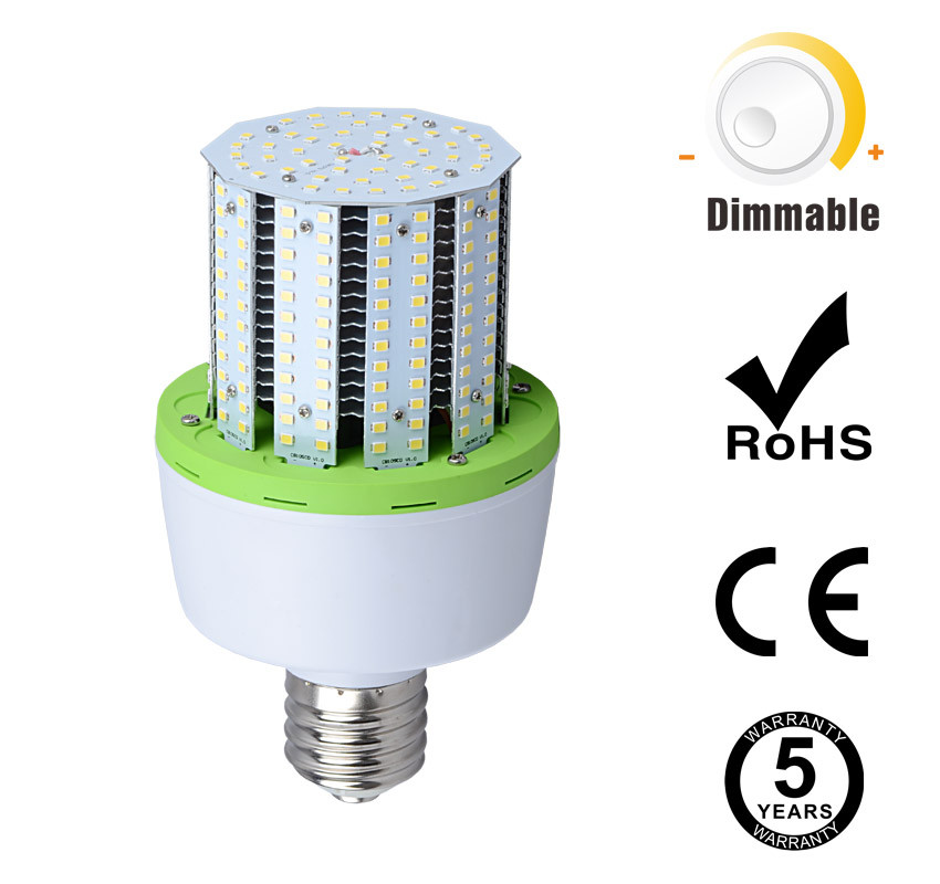 40W Dimmable LED Corn Bulbs 5,200Lm Equal 150W HID