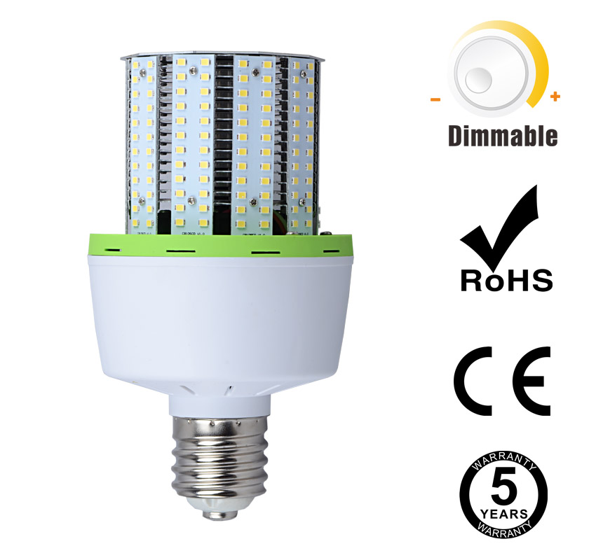 40W Dimmable LED Corn Bulbs 5,200Lm Equal 150W HID
