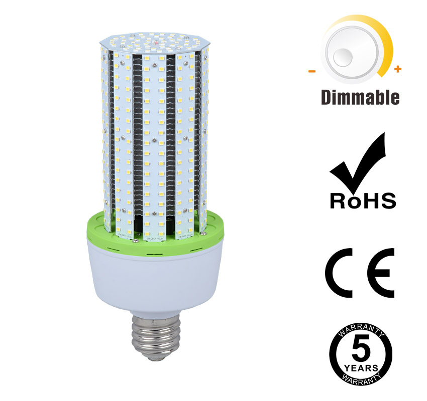 60W Dimmable LED Corn Bulbs 7,800Lm Equal 250W HID