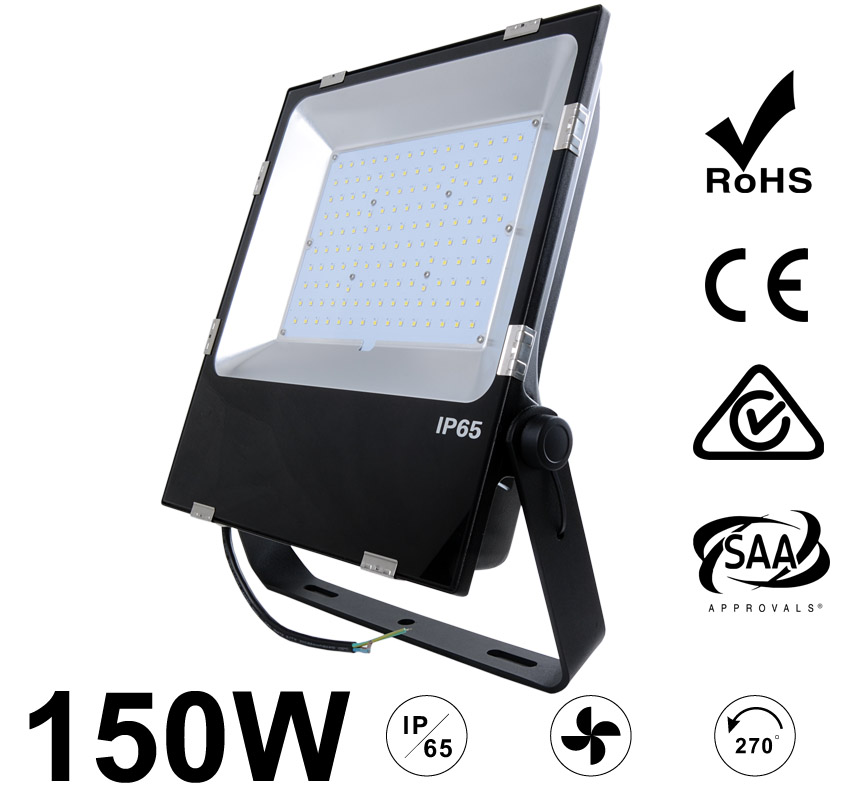 150W LED Flood Light Fixtures 18000Lm Waterproof SAA Ctick CE RoHS