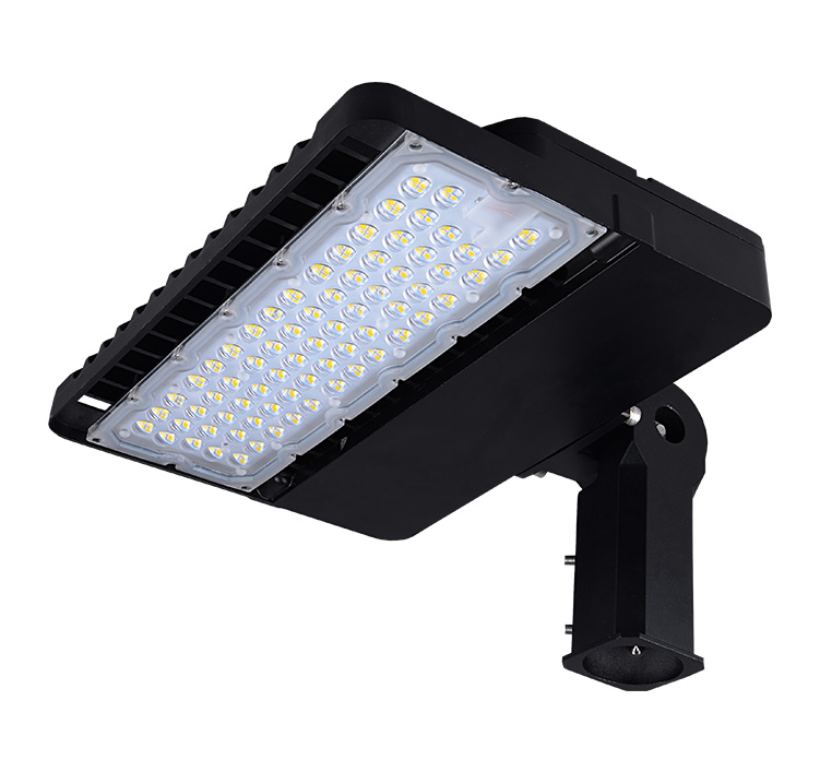 150W LED Shoebox Area Light Fixtures DLC Premium 180Lm/W 27,000Lm
