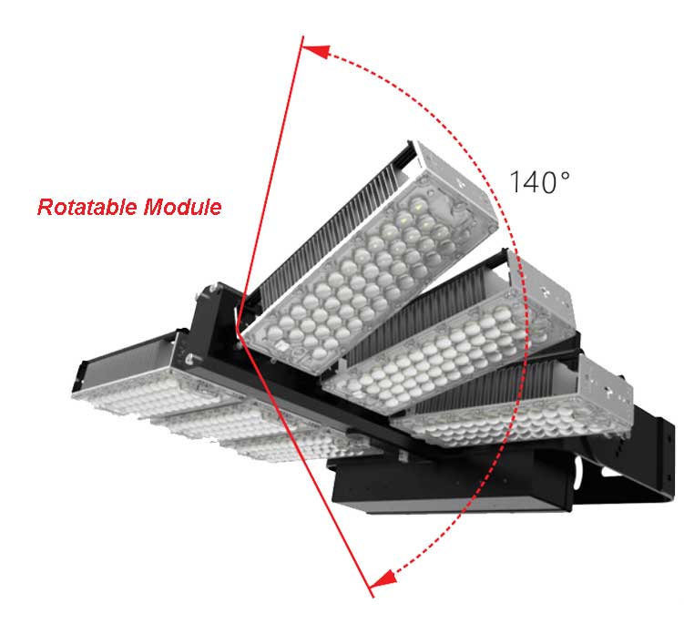 720W LED High Mast Light, High Pole Light with Rotatable Module
