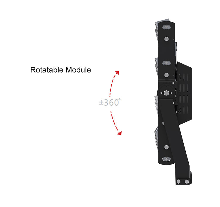 480W 155Lm/W LED Football pitch High Mast Lighting, Rotatable Module,74400 Lumen,IP65,Stadium Light,Sports Lighting,Flood Lighting